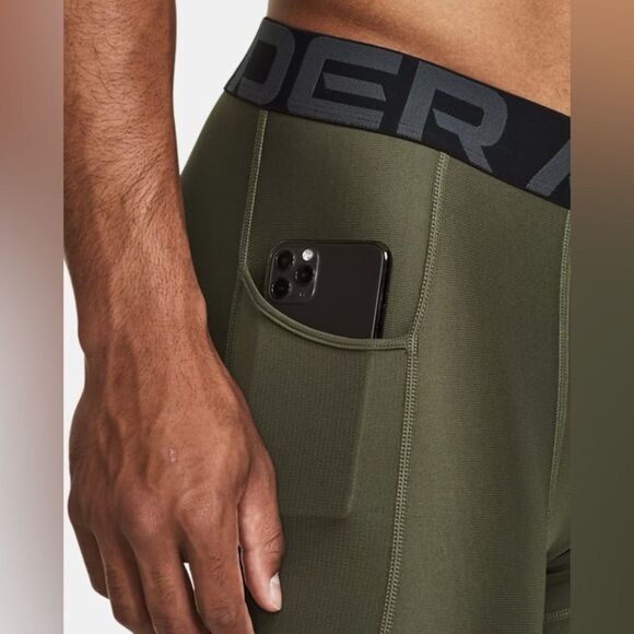 Under Armour Heatgear Armour Leggings OD Green - Picture 4 of 9